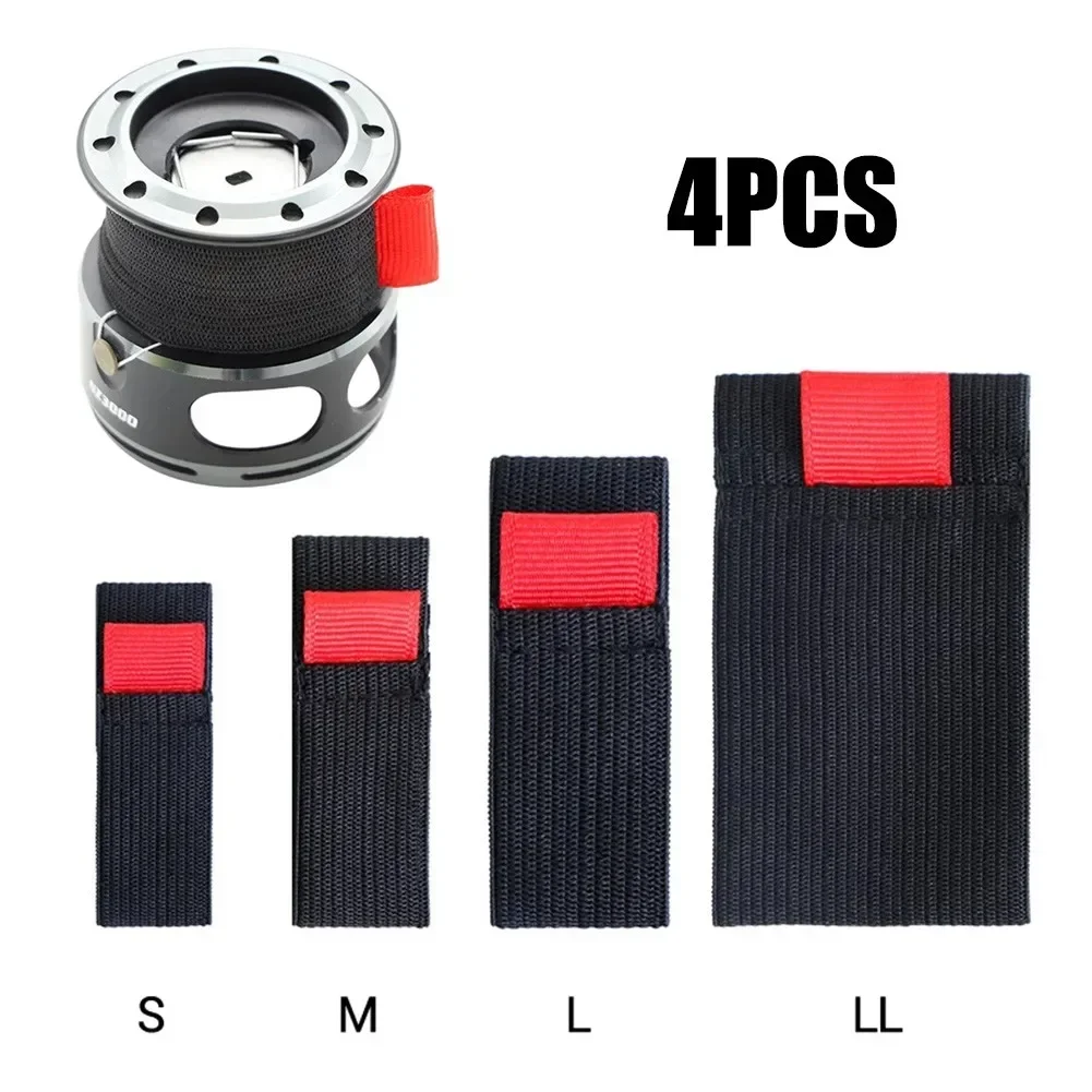 4pcs 탄성 낚시 스풀 벨트 릴 보호 벨트 밴드 폴  - Mesh Coil Strip 리뷰 및 가격